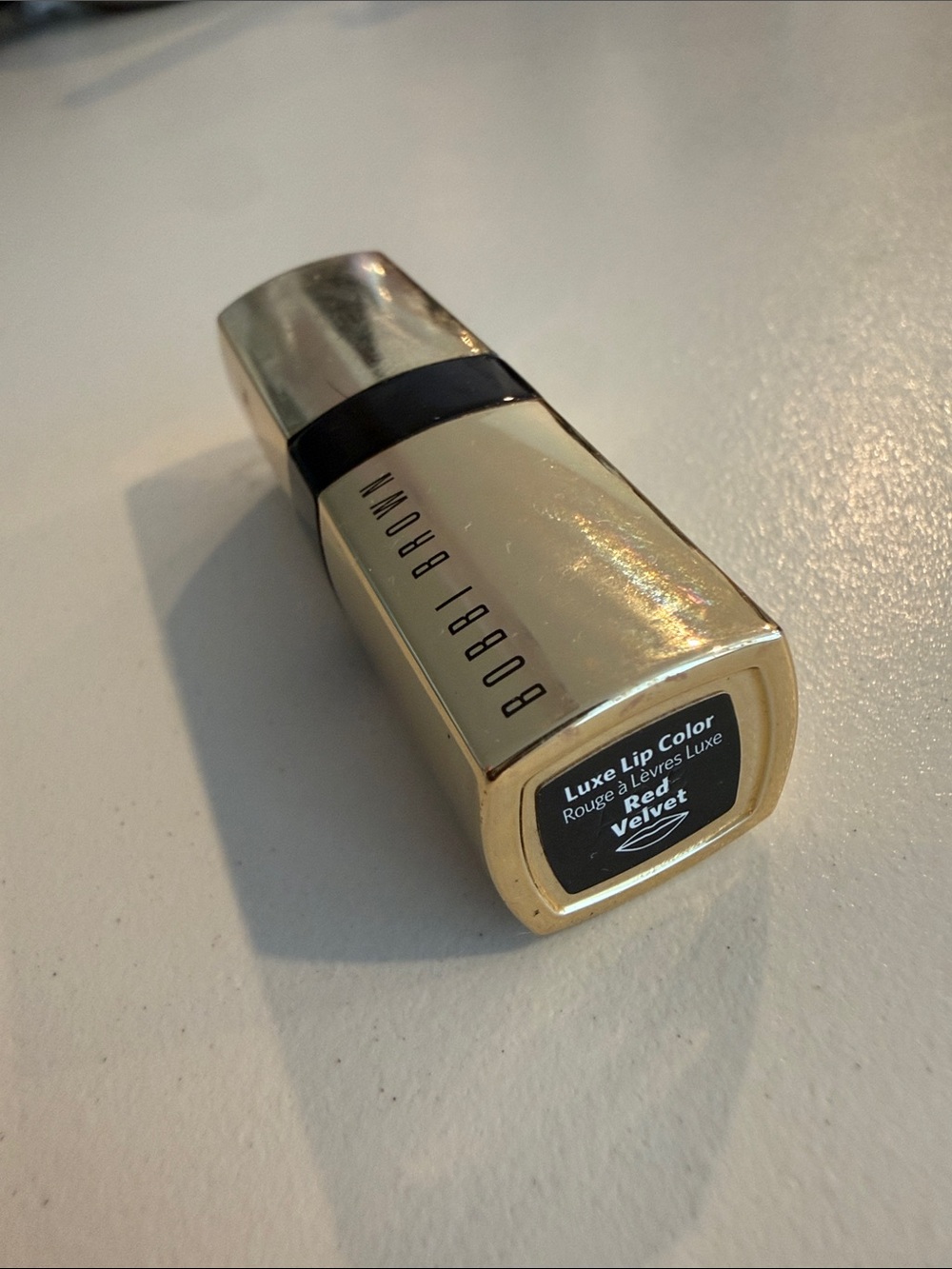 Bobbi Brown Luxe Lip Color Velvet in Gold-Tone Case